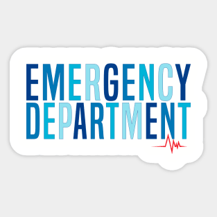 Emergency Department Emergency Room Nurse Healthcare Sticker